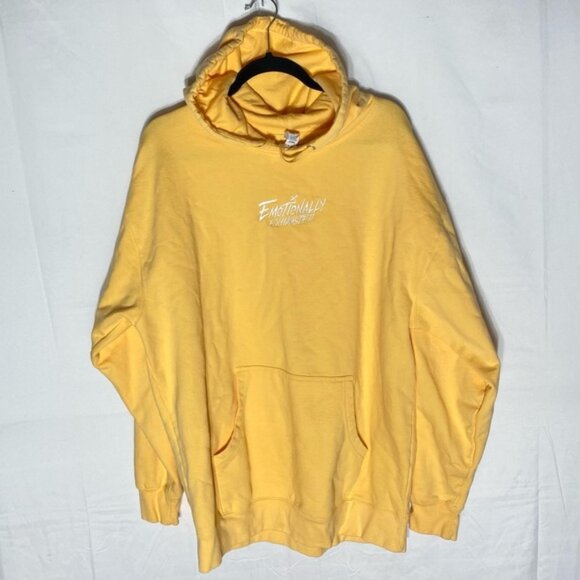 BTFL BSTRD Philip DeFranco Emotionally Exhausted Peach Pastel Hoodie XL - Picture 1 of 16